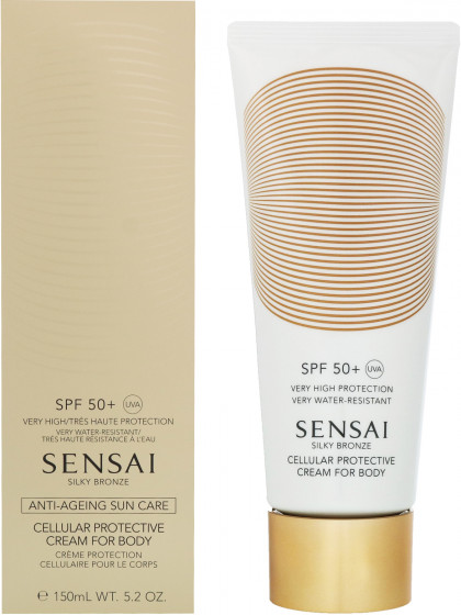 Kanebo Sensai Silky Bronze Cellular Protective Cream For Body SPF50+ - Сонцезахисний крем для тіла - 1