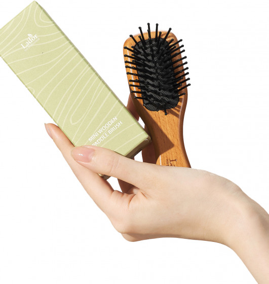 La’dor Mini Wood Paddle Brush - Дерев'яна щітка для волосся - 1