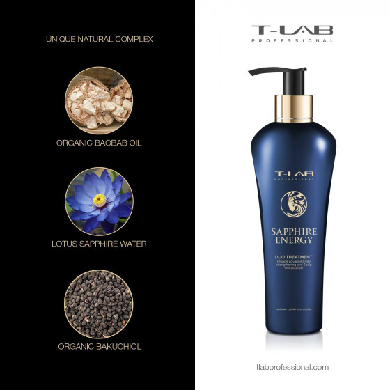 T-LAB Professional Sapphire Energy Duo Treatment - Дуо-кондиціонер для зміцнення волосся - 1