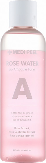 Medi Peel Rose Water Bio Ampoule Toner - Двофазний тонер для обличчя з екстрактом троянди