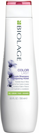 Matrix Biolage Colorlast Purple Shampoo - Шампунь для нейтралізації мідних та жовтих відтінків фарбованого волосся