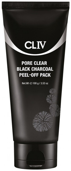 CLIV Pore Clear Black Charcoal Peel-off Pack - Маска-плівка з чорним вугіллям для очищення пор від забруднень