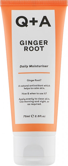 Q+A Ginger Root Daily Moisturiser - Зволожуючий крем на основі кореня імбиру