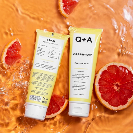 Q+A Grapefruit Cleansing Balm - Очищуючий бальзам для обличчя з грейпфрутом - 5