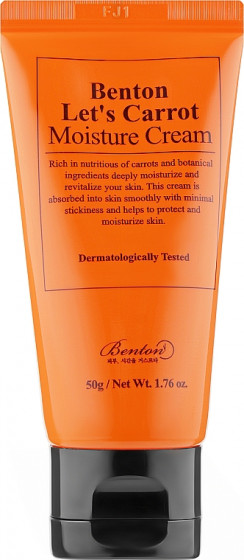 Benton Let`s Carrot Moisture Cream - Зволожуючий крем з олією моркви