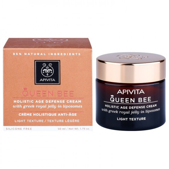 Apivita queen bee light texture age defense cream - Легкий крем для комплексного захисту від старіння шкіри - 1