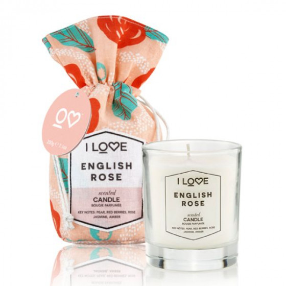 I Love English Rose Candle - Ароматична свічка "Англійська троянда" - 2