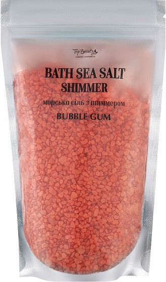 Top Beauty Bath Salt - Сіль морська з шиммером для ванни "Bubble Gum"