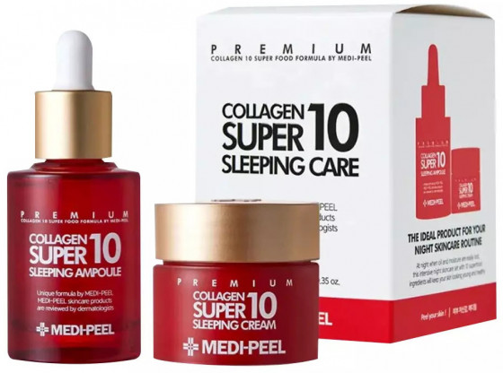 Medi Peel Collagen Super 10 Sleeping Care Set - Омолоджуючий нічний набір для обличчя з колагеном - 1