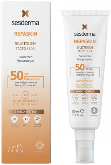 Sesderma Repaskin Silk Touch Facial SPF50 - Сонцезахисний крем для обличчя