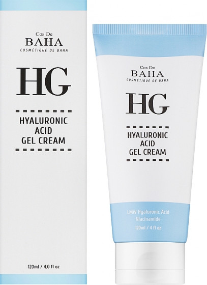 Cos De BAHA Hyaluronic Acid Gel Cream - Зволожуючий крем-гель для обличчя з гіалуроновою кислотою та ніацинамідом