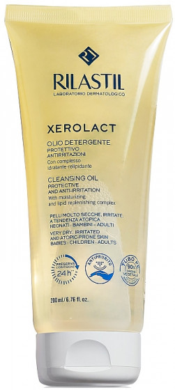 Rilastil Xerolact Cleansing Oil - Очищуюча олія для обличчя та тіла для дуже сухої, схильної до подразнення та атопії шкіри