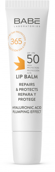 Babe Laboratorios Sun Protection Lip Balm SPF50 - Сонцезахисний бальзам для губ з гіалуроновою кислотою