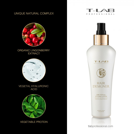 T-LAB Professional Hair Designer One-For-All Styling Lotion - Лосьйон для стайлінгу - 1