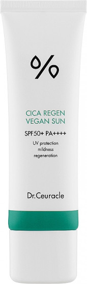 Dr.Ceuracle Cica Regen Vegan Sun SPF50+ PA++++ - Сонцезахисний веганський крем з центелою азіатською