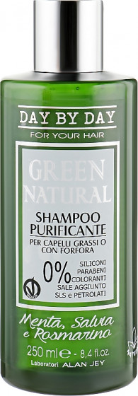 Alan Jey Green Natural Shampoo Purificante - Шампунь очищуючий для жирного волосся з лупою