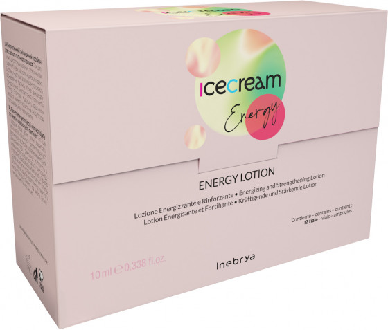 Inebrya Ice Cream Energy Lotion Intensive Ampoules - Лосьйон проти випадіння волосся - 1