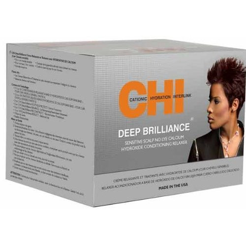 Chi Deep Brilliance Sensitive Scalp No Lye Calcium Hydroxide Conditioning Relaxer - Набір для випрямлення структурованого волоса для чутливої ​​шкіри голови - 1