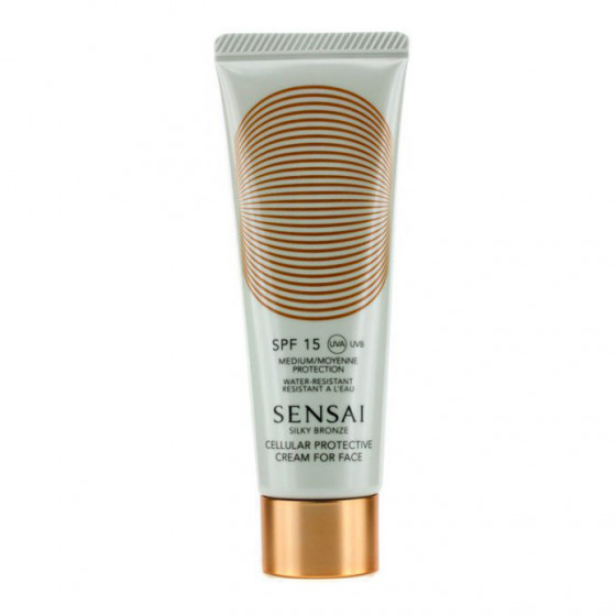 Kanebo Sensai Silky Bronze Cellular Protective Cream for Face SPF 15 - Сонцезахисний крем для обличчя SPF 15