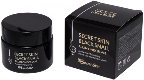 Secret Skin Black Snail All In One Cream - Крем для обличчя з муцином чорного равлика