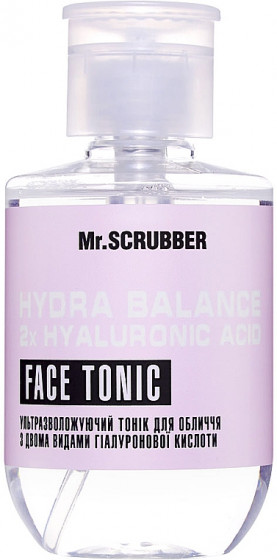 Mr.Scrubber Face ID. Hydra Balance 2x Hyaluronic Acid Face Tonic - Ультразволожуючий тонік для обличчя з двома видами гіалуронової кислоти