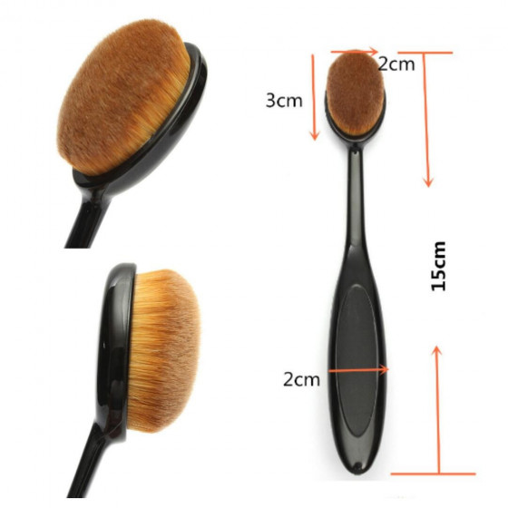 Cailyn O! Wow Brush With Oval Cap - Пензлик для нанесення тону - 1