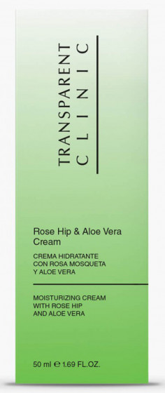 Transparent Clinic Rose Hip & Aloe Vera Cream - Зволожуючий крем для обличчя з шипшиною та алое вера - 1