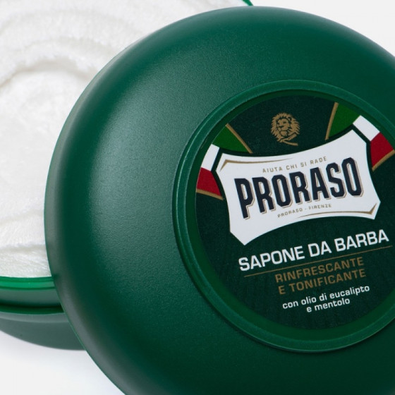 Proraso Green Line Refreshing Shaving Soap - Тонізуюче мило для гоління з маслом евкаліпта та ментолом - 2