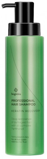 Bogenia Professional Keratin Recovery Hair Shampoo - Безсульфатний шампунь для волосся "Кератинове відновлення"