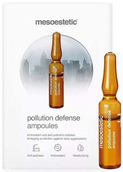 Mesoestetic Pollution Defense Ampoules - Антиоксидантні ампули для захисту шкіри від агресивних факторів