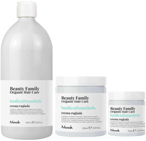 Nook Beauty Family Organic Basilico & Mandorla Crema Rugiada - Кондиціонер "Яскравість, Зволоження і Блиск "для сухого, тьмяного волосся - 3