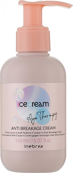 Inebrya Ice Cream Age Therapy Anti Breakage Cream - Незмивний крем проти ламкості волосся