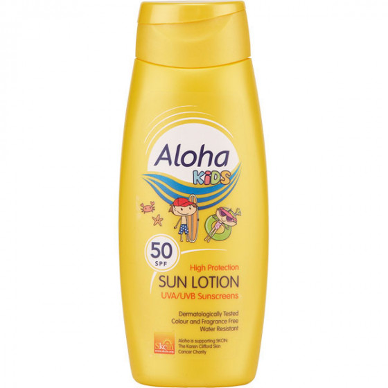 Aloha Sun Protection Kids Colour and Fragrance Free Lotion SPF 50 - Сонцезахисний лосьйон для дітей