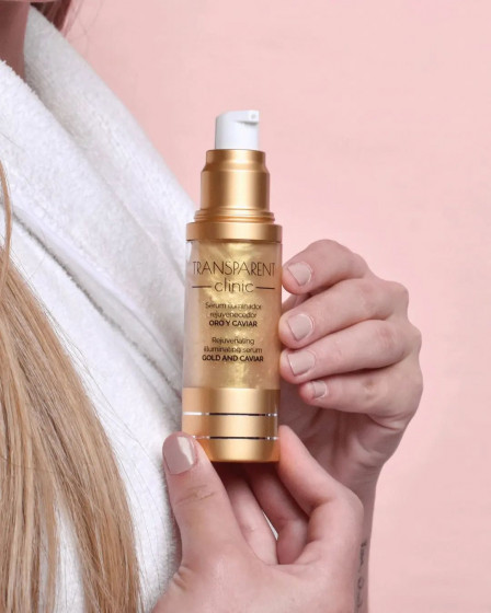 Transparent Clinic Gold and Caviar Rejuvenating Serum - Ультраомолоджуюча сироватка з ікрою та біозолотом - 2