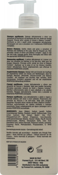 Framesi Morphosis Balance Shampoo - Шампунь для жирної шкіри голови - 1