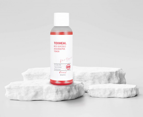 Esthetic House Toxheal Red Glycolic AHA-BHA-PHA Toner - Пілінг-тонер з гліколевою кислотою - 1