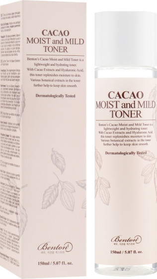 Benton Cacao Moist and Mild Toner - Зволожуючий тонер з екстрактом какао