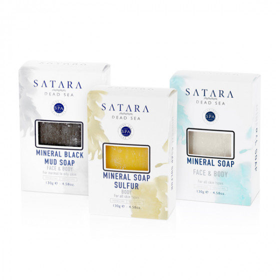 Satara Dead Sea Mineral Sulfur Face&Body Soap - Мінеральне сірчане мило - 2