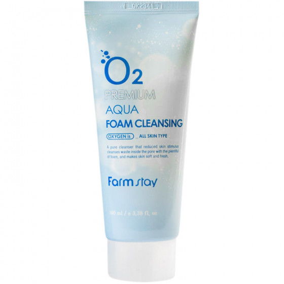 FarmStay O2 Premium Aqua Foam Cleansing - Киснева пінка для вмивання