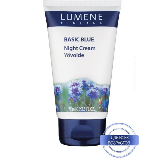 Lumene Basic Blue Night Cream - Крем нічний живильний для всіх типів шкіри