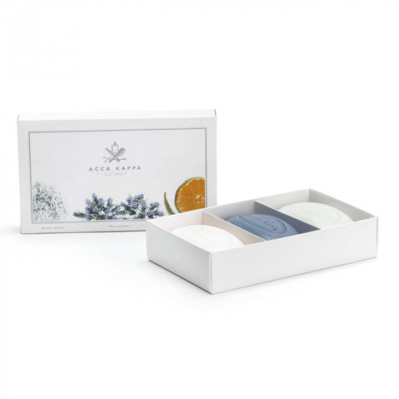 Acca Kappa White Moss, Blue Lavender & Green Mandarin Soap Set - Подарунковий набір