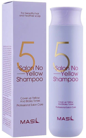 Masil 5 Salon No Yellow Shampoo - Тонуючий шампунь для освітленого волосся - 1
