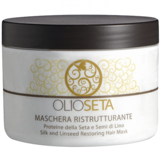 Barex Olioseta Restoring Hair Mask - Маска з протеїнами шовку та екстрактом насіння льону