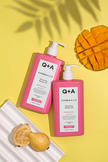 Q+A Vitamin ACE Cleansing Shower Oil - Вітамінізована олія для душу - 6