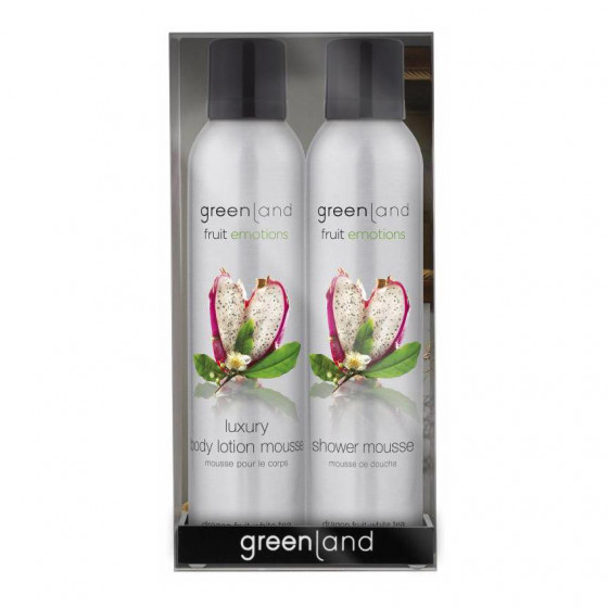 Greenland Gift Pack: Shower & Body Mousse Sensation Dragon fruit-White tea - Набір мусів для тіла Пітайя-Білий чай