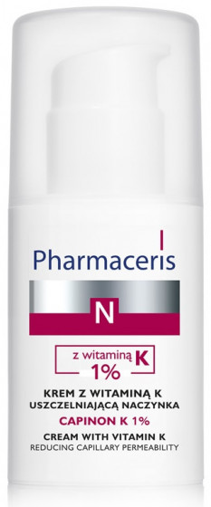 Pharmaceris N Capinon K 1% Cream With Vitamin K - Крем з вітаміном К для зміцнення судин