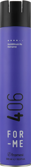 Framesi For-Me 406 Hold&Brush Me Hairspray - Лак для волосся сильної фіксації