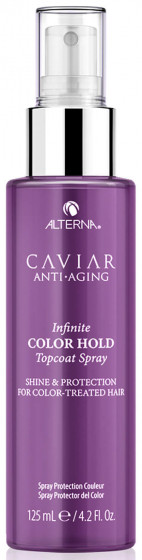 Alterna Caviar Anti-Aging Infinite Color Hold Topcoat Shine Spray - Спрей для збереження кольору фарбованого волосся з екстрактом чорної ікри