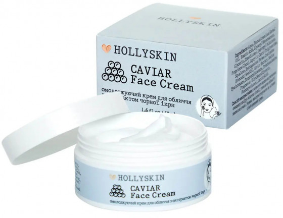 Hollyskin Caviar Face Cream - Омолоджуючий крем для обличчя з чорною ікрою