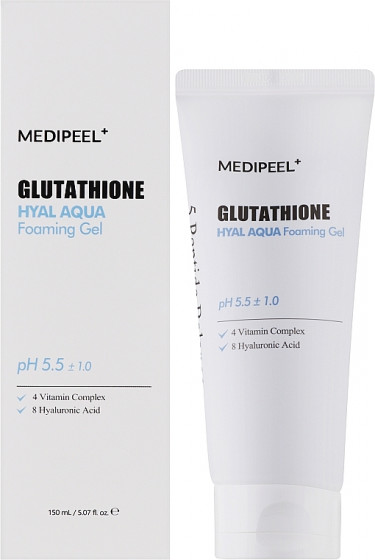 Medi Peel Glutathione Hyal Aqua Foaming Gel - Зволожуючий гель-пінка для вмивання обличчя - 1